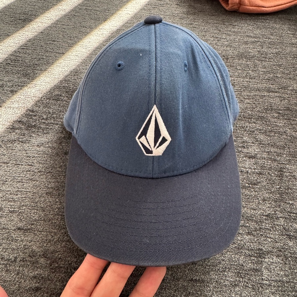 Volcom Boys Navy and White Logo Cap